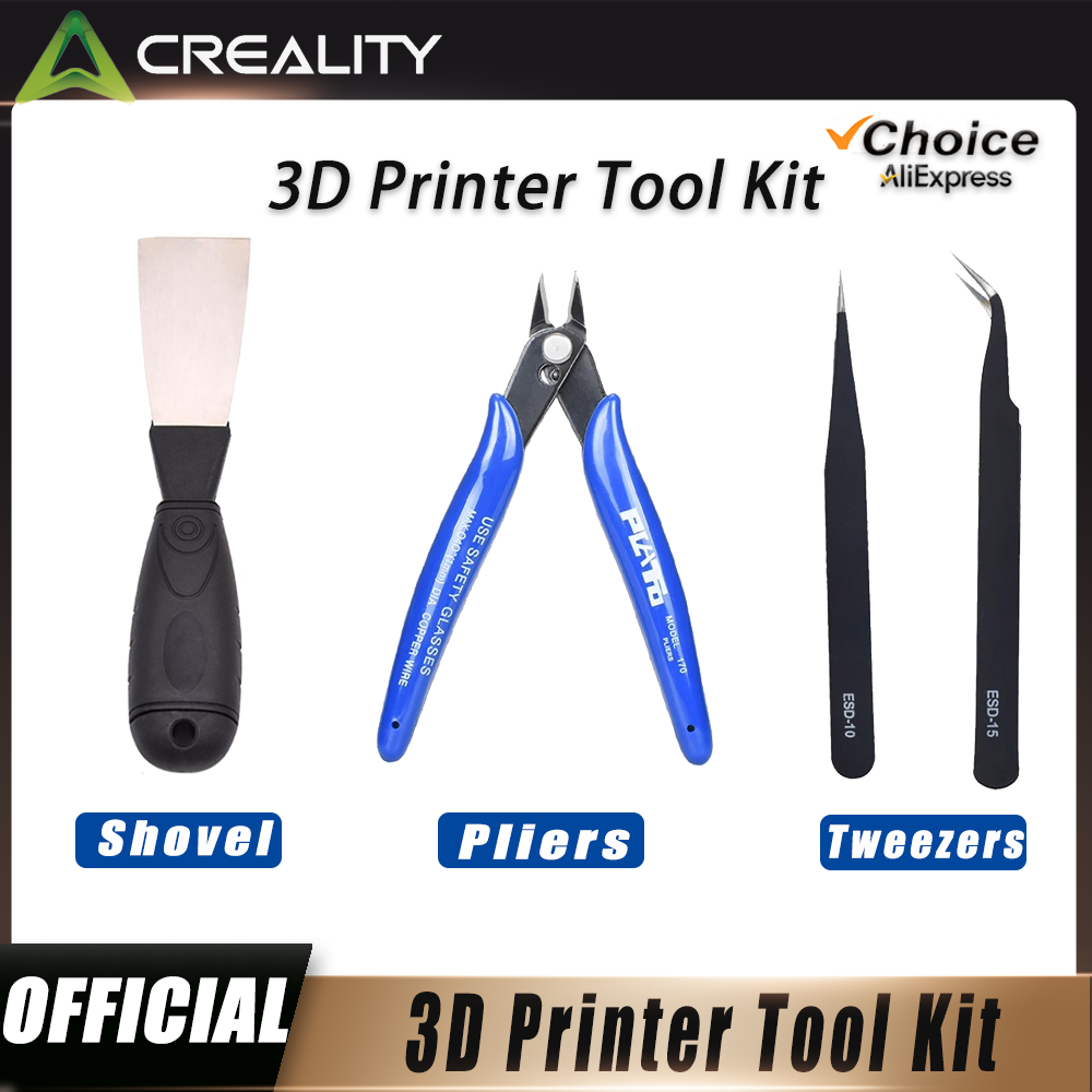 Creality Printer Ender 3 - 3D-Drucker-Werkzeuge Entfernungsspatel Stahlzange Elektrische Kabelschere Seitenschneider