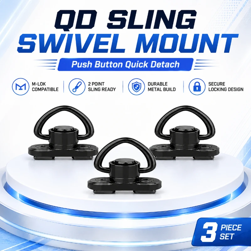 Push Fit Connector - Druckknopf-Schnellverschluss QD-Gurtverbinder Passend für Mlok-Schiene Doppelpunkt-Tragegurt-Verbindungszubehör