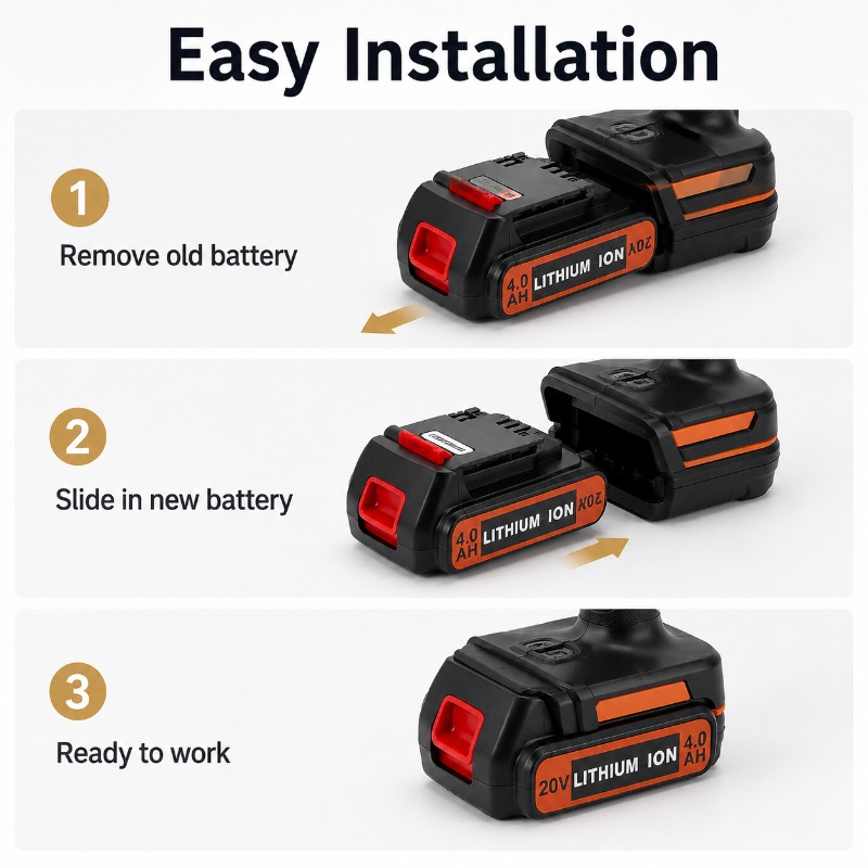 Black+Decker Tool Cordless - 20V 6,0Ah Akku für Black&Decker 20V