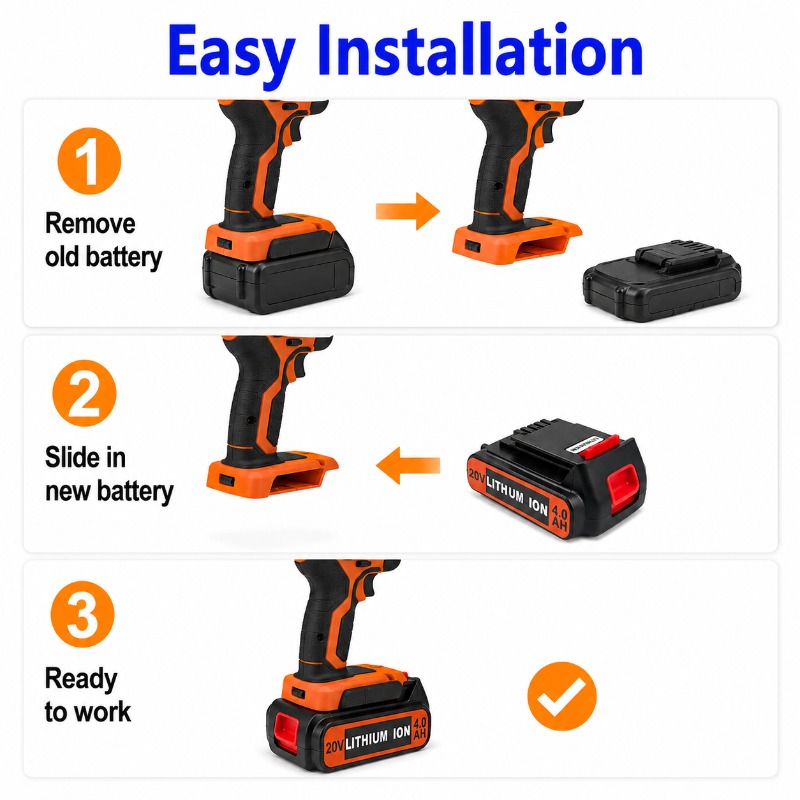 20V 6,0Ah Akku für Black&Decke – Black+Decker Tool Cordless Bewertung und Preis