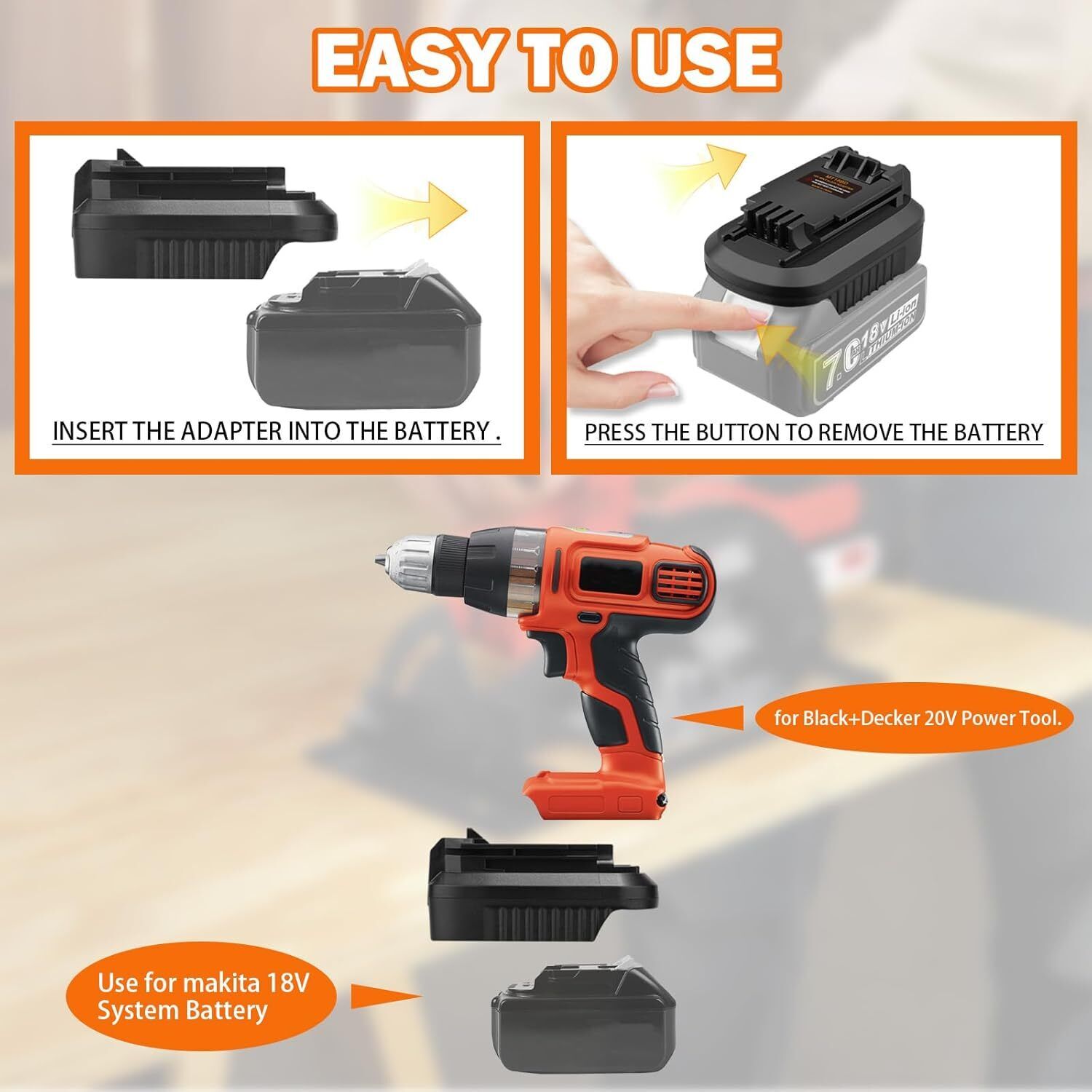 Konverter für Makita zu Black& – Black+Decker Tool Cordless Bewertung und Preis